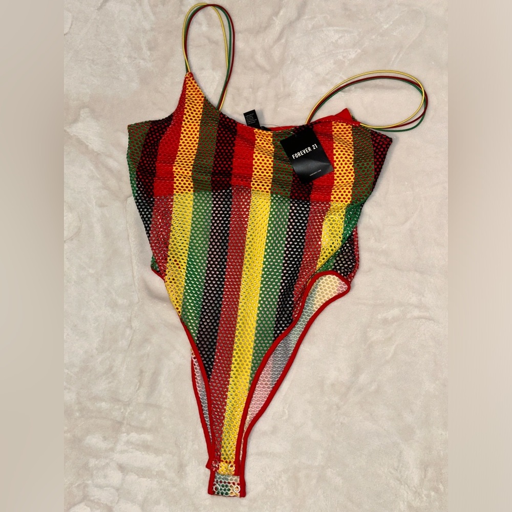 Rasta mesh bodysuit